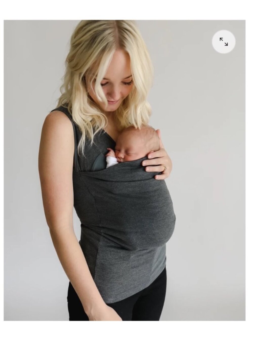 Lalabu Babywearing Tank Top Charcoal Gray Small For Moms